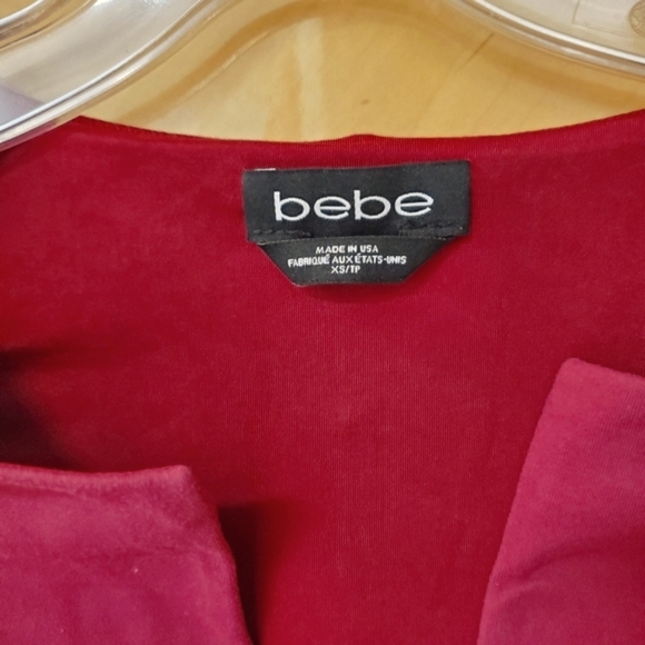 Bebe Peplum Streach Top (made in US) - Picture 3 of 5